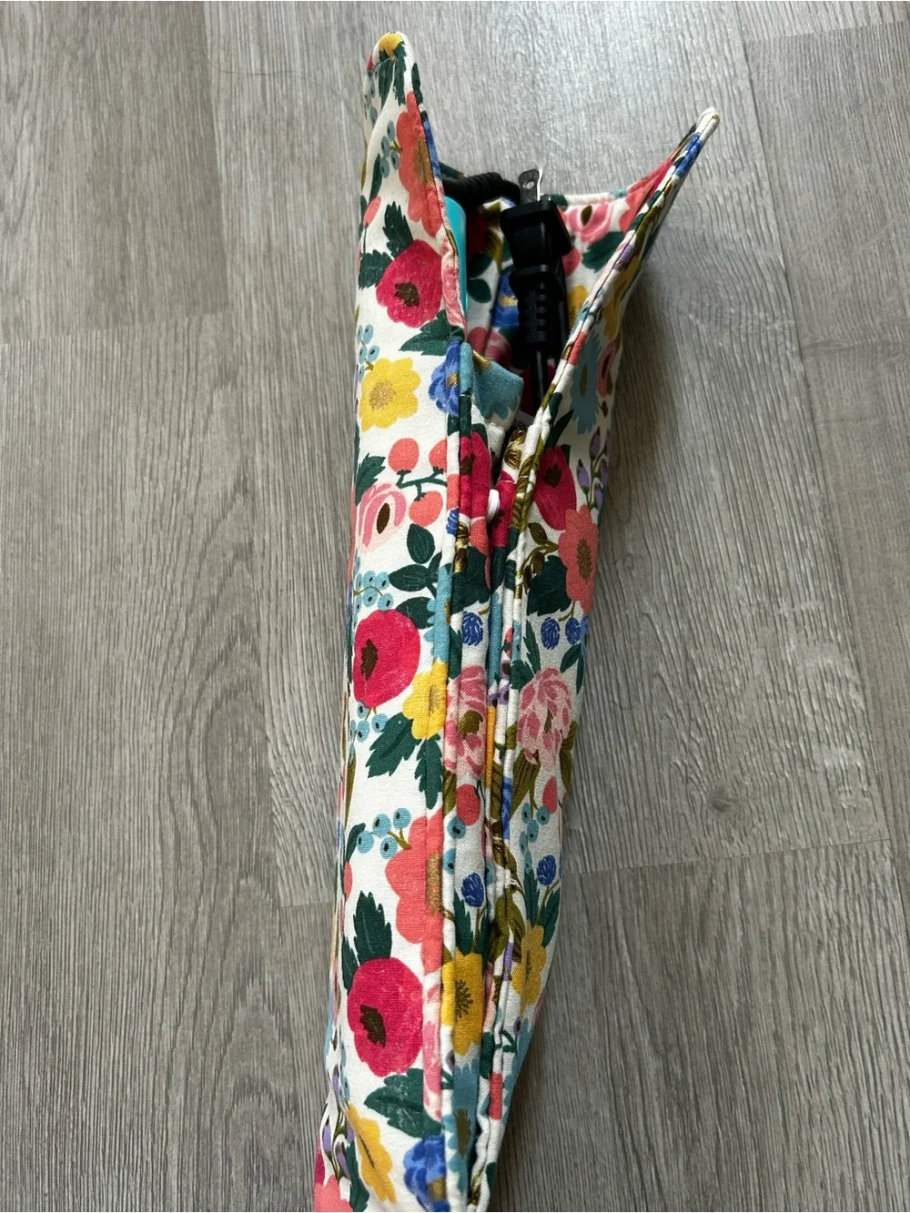 Playful Peanut Floral Hair Tool Holster Hair Straightener Curler Case Wrap Pouch